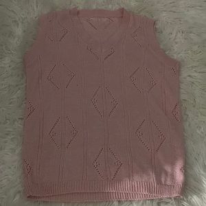 Pink sweater vest one size